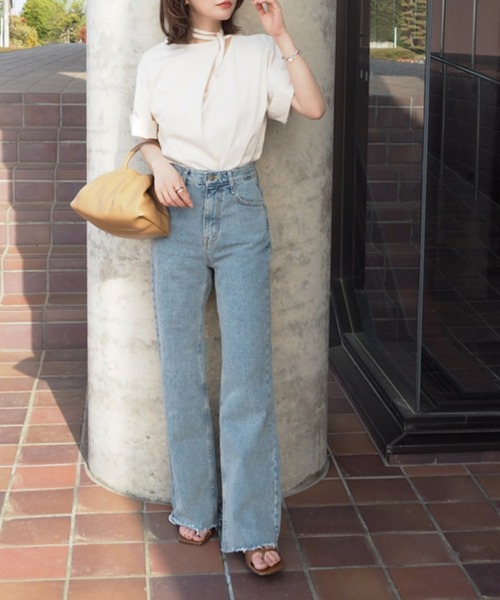LAULEN(ローレン)の「vintage like straight denim(デニムパンツ・レディース・ブルー・X-SMALL/SMALL/MEDIUM)」の4枚目の写真