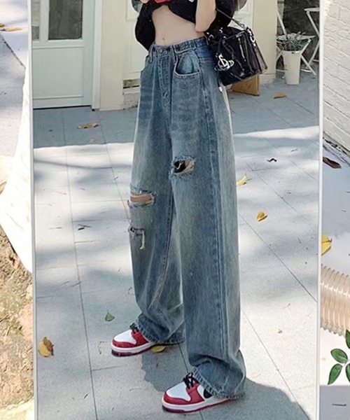 Chick(チック)の「lowrise denim pants/ローライズデニムパンツ(デニムパンツ・レディース・ブルー・M/L)」の5枚目の写真