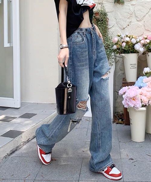 Chick(チック)の「lowrise denim pants/ローライズデニムパンツ(デニムパンツ・レディース・ブルー・M/L)」の6枚目の写真