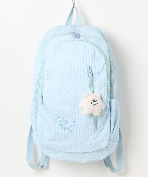 aimoha(アイモハ)の「キーホルダー付きユニセックスリュック(バックパック/リュック・レディース・ブラック/ブルー/ピンク/グリーン/ホワイト/イエロー・FREE)」の13枚目の写真