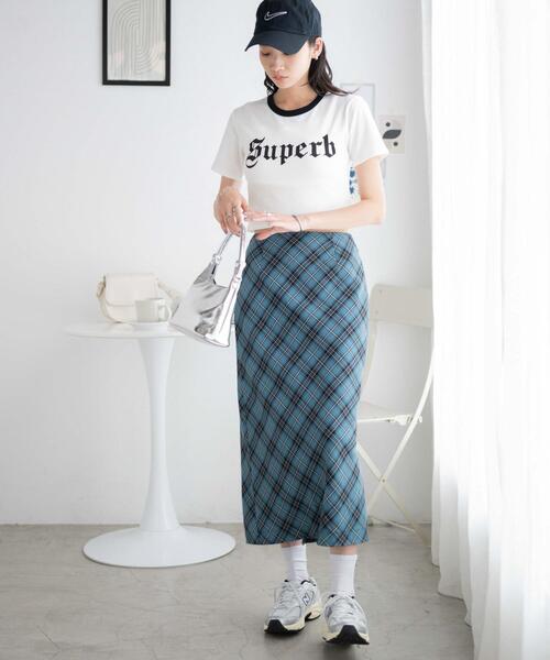 WEGO（ウィゴー）の「WEGO/リンガーロゴちびT（Tシャツ/カットソー・レディース・グリーン/マスタード/ホワイト・FREE）」の4枚目の写真