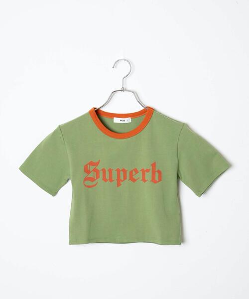 WEGO（ウィゴー）の「WEGO/リンガーロゴちびT（Tシャツ/カットソー・レディース・グリーン/マスタード/ホワイト・FREE）」の22枚目の写真