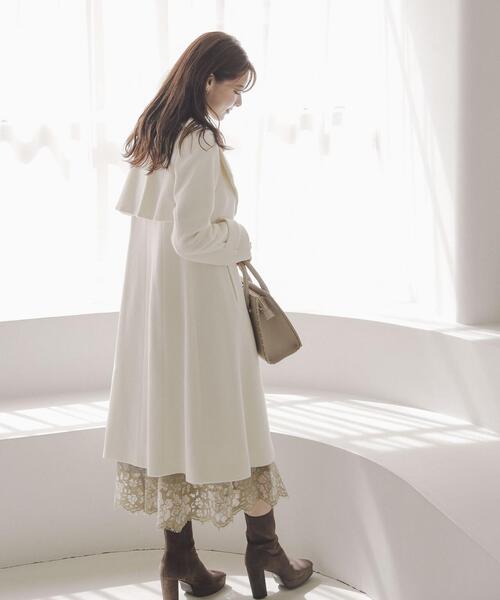 PROPORTION BODY DRESSING(プロポーションボディドレッシング)の「ビックカラーコート / 1213252001(ステンカラーコート・レディース・ブルー/ブラック/ホワイト系その他/ベージュ・SMALL/MEDIUM)」の14枚目の写真