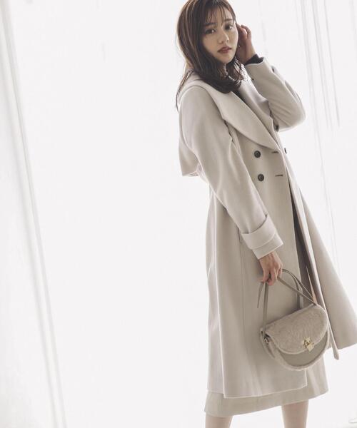 PROPORTION BODY DRESSING(プロポーションボディドレッシング)の「ビックカラーコート / 1213252001(ステンカラーコート・レディース・ブルー/ブラック/ホワイト系その他/ベージュ・SMALL/MEDIUM)」の19枚目の写真