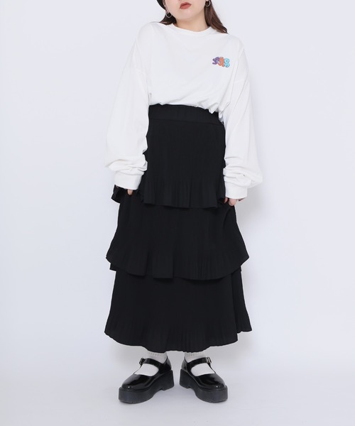 PUNYUS(プニュズ)の「GirlsビッグロンT(Tシャツ/カットソー・レディース・ホワイト/ライトグレー・3/4)」の17枚目の写真