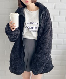Loueme（ルエム）の「ルーズシルエットもこもこボアジャケット（ブルゾン・レディース）」
