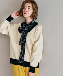 ◆1枚で華やか見え トラッドジャカードカーディガン