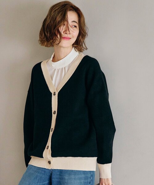 grove（グローブ）の「◆1枚で華やか見え トラッドジャカードカーディガン（カーディガン/ボレロ・レディース・アイボリー/ブラック/ダークグリーン/グレー系1/ブラック系1/ベージュ系4・01/02/03/04/05）」の2枚目の写真