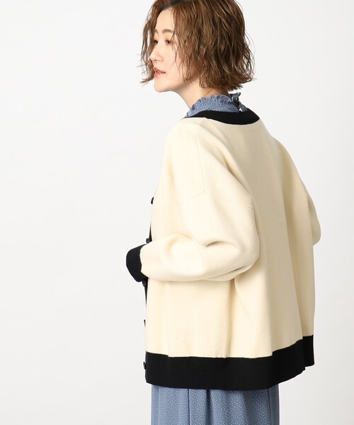 grove（グローブ）の「◆1枚で華やか見え トラッドジャカードカーディガン（カーディガン/ボレロ・レディース・アイボリー/ブラック/ダークグリーン/グレー系1/ブラック系1/ベージュ系4・01/02/03/04/05）」の12枚目の写真