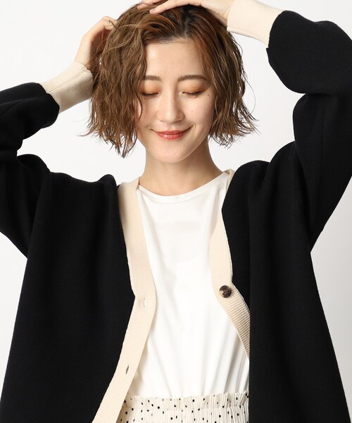 grove（グローブ）の「◆1枚で華やか見え トラッドジャカードカーディガン（カーディガン/ボレロ・レディース・アイボリー/ブラック/ダークグリーン/グレー系1/ブラック系1/ベージュ系4・01/02/03/04/05）」の19枚目の写真