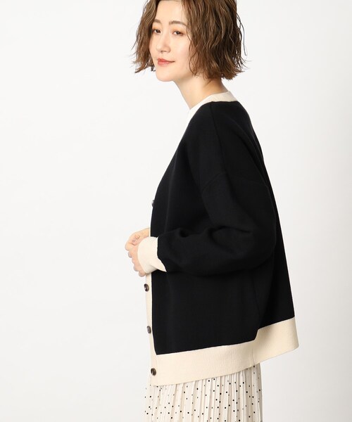 grove（グローブ）の「◆1枚で華やか見え トラッドジャカードカーディガン（カーディガン/ボレロ・レディース・アイボリー/ブラック/ダークグリーン/グレー系1/ブラック系1/ベージュ系4・01/02/03/04/05）」の20枚目の写真