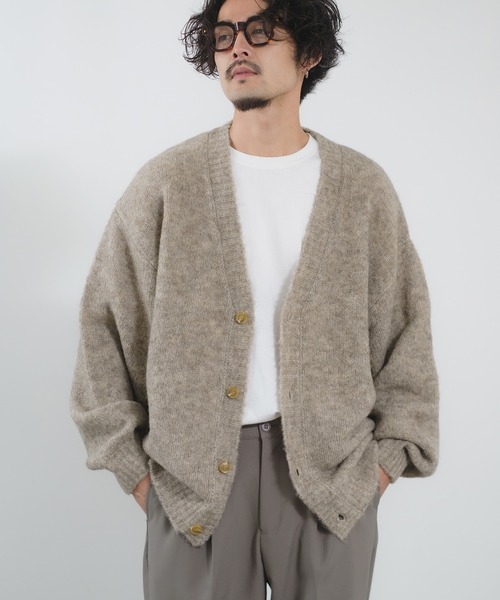 NULL(ヌル)の「【NULL】ブークレニット カーディガン(カーディガン/ボレロ・メンズ・ブルー/パープル/ベージュ/モカ/イエロー/チャコール・MEDIUM/LARGE)」の15枚目の写真