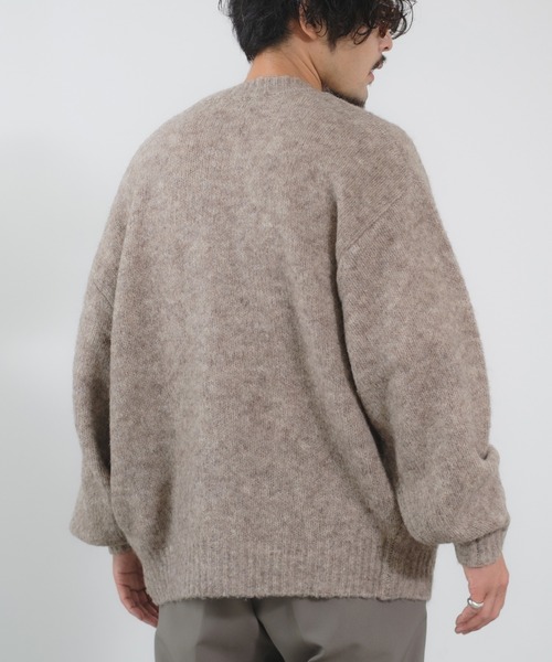 NULL(ヌル)の「【NULL】ブークレニット カーディガン(カーディガン/ボレロ・メンズ・ブルー/パープル/ベージュ/モカ/イエロー/チャコール・MEDIUM/LARGE)」の16枚目の写真