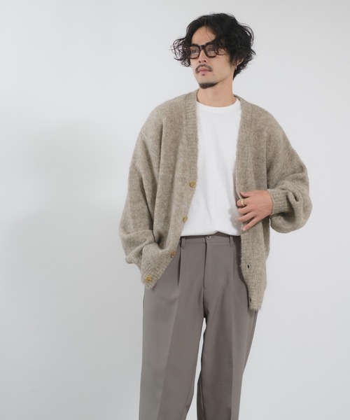 NULL(ヌル)の「【NULL】ブークレニット カーディガン(カーディガン/ボレロ・メンズ・ブルー/パープル/ベージュ/モカ/イエロー/チャコール・MEDIUM/LARGE)」の18枚目の写真