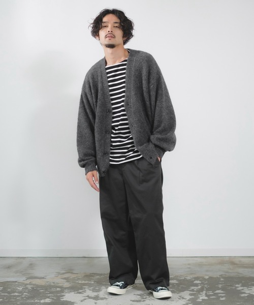 NULL(ヌル)の「【NULL】ブークレニット カーディガン(カーディガン/ボレロ・メンズ・ブルー/パープル/ベージュ/モカ/イエロー/チャコール・MEDIUM/LARGE)」の10枚目の写真