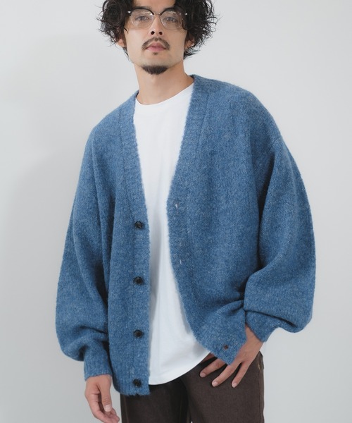 NULL(ヌル)の「【NULL】ブークレニット カーディガン(カーディガン/ボレロ・メンズ・ブルー/パープル/ベージュ/モカ/イエロー/チャコール・MEDIUM/LARGE)」の20枚目の写真