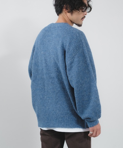 NULL(ヌル)の「【NULL】ブークレニット カーディガン(カーディガン/ボレロ・メンズ・ブルー/パープル/ベージュ/モカ/イエロー/チャコール・MEDIUM/LARGE)」の22枚目の写真