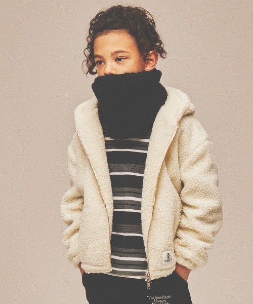 Smoothy（スムージー）の「SMOOTHY Boa zip parka / スムージー ボアジップパーカー（パーカー・キッズ・ブラック/ブラウン系その他/ホワイト・LARGE/X-LARGE/MEDIUM/SMALL）」の5枚目の写真