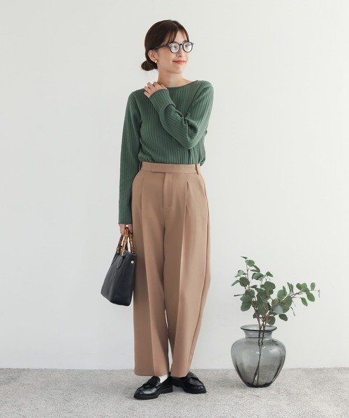 ニット セーター 「UR GREEN」ボートネックワイドリブニット レディース URBAN RESEARCH DOORS ニット セーター 「UR GREEN」ボート