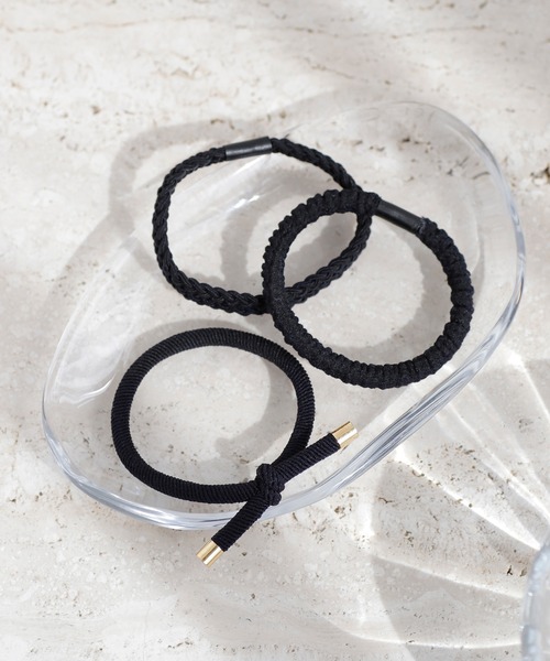 ヘアゴム No.295 miniministore 蝶結びヘアゴム シュシュ サテン 3色 -靴