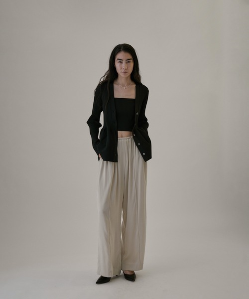 SALON adam et rope'（サロン アダム エ ロペ）の「【雑誌掲載】リブニットビスチェ【セットアップ対応・洗える】（チューブトップ・レディース・ブラック/ライトグレー/キャメル・FREE）」の5枚目の写真