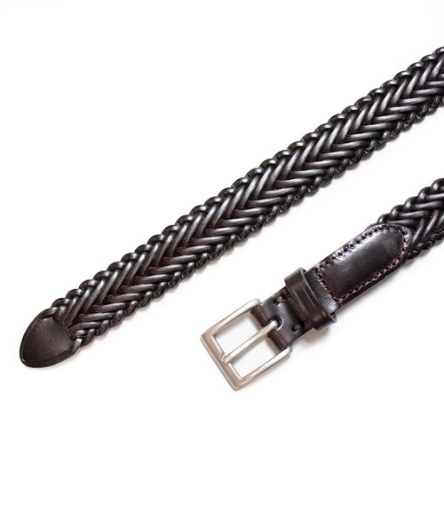 JACKROSE（ジャックローズ）の「JE-イタリア製.牛革-25ｍｍ.メッシュベルト（ベルト・メンズ・ダークブラウン/ブラック・FREE）」の5枚目の写真