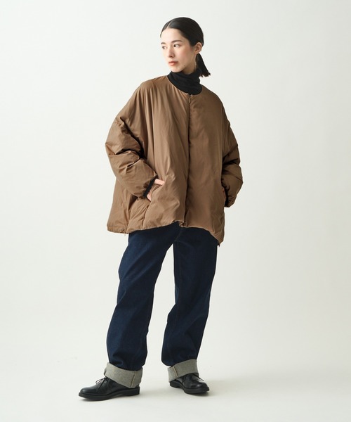 miffew（ミフュー）の「「miffew / ミフュー 」NO COLLAR OVER DOWN JACKET（ダウンジャケット/コート・レディース・ブラック/ベージュ/ブルー/アイボリー/ブラウン/グレイッシュベージュ・2/4/3/1）」の13枚目の写真