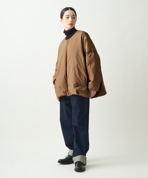 miffew（ミフュー）の「「miffew / ミフュー 」NO COLLAR OVER DOWN JACKET（ダウンジャケット/コート・レディース・ブラック/ベージュ/ブルー/アイボリー/ブラウン/グレイッシュベージュ・2/4/3/1）」の17枚目の写真