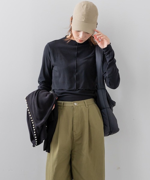 トップス mama Moredde 心地いい素材の2－WAY授乳トップス（マタニティ