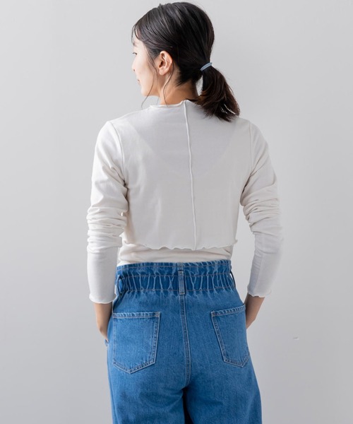 フェリシモMama（フェリシモママ）の「Ｍｏｒｅｄｄｅ　心地いい素材の２－ＷＡＹ授乳トップス（マタニティウェア/グッズ・レディース・ホワイト/ブラック・MEDIUM/LARGE/X-LARGE）」の13枚目の写真