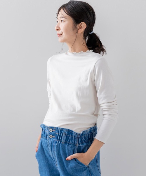 フェリシモMama（フェリシモママ）の「Ｍｏｒｅｄｄｅ　心地いい素材の２－ＷＡＹ授乳トップス（マタニティウェア/グッズ・レディース・ホワイト/ブラック・MEDIUM/LARGE/X-LARGE）」の12枚目の写真