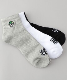 限定展開 Devereux Golf/デヴァローゴルフSkull Caddie Ankle Sock / ワンポイント アンクルソックス / ３足セット