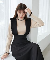 MAJESTIC LEGON | 【WEB限定アイテム】スカートにもなるフリルジャンスカ(ジャンパースカート)