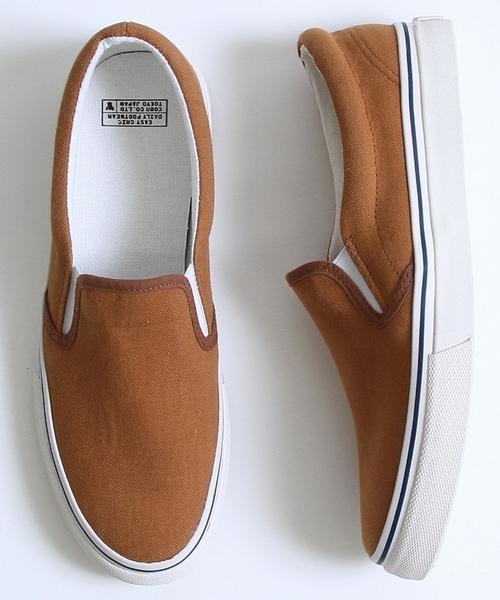 coen(コーエン)の「キャンバススリッポン(スリッポン・メンズ・ホワイト/ネイビー/マスタード・MEDIUM/SMALL/LARGE)」の4枚目の写真