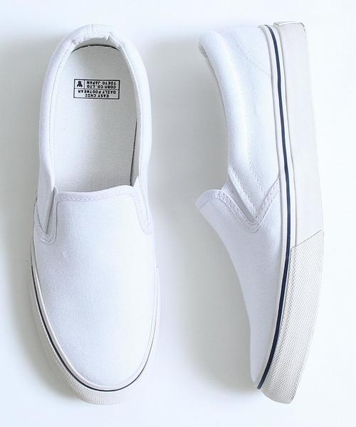 coen(コーエン)の「キャンバススリッポン(スリッポン・メンズ・ホワイト/ネイビー/マスタード・MEDIUM/SMALL/LARGE)」の11枚目の写真