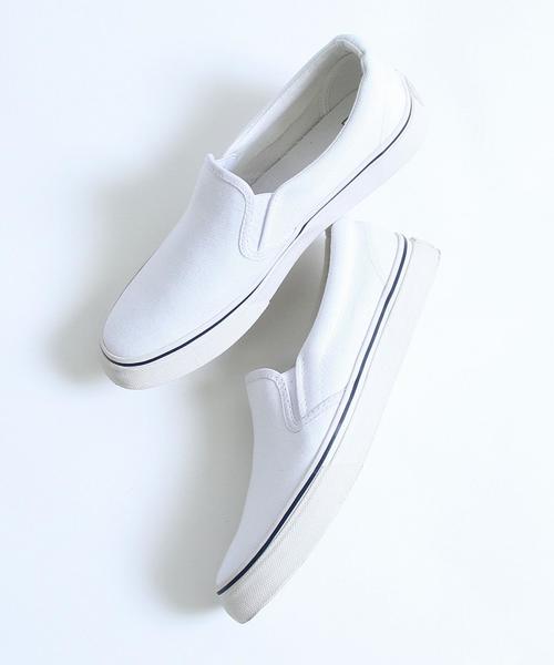 coen(コーエン)の「キャンバススリッポン(スリッポン・メンズ・ホワイト/ネイビー/マスタード・MEDIUM/SMALL/LARGE)」の14枚目の写真