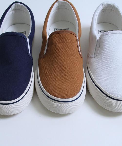 coen(コーエン)の「キャンバススリッポン(スリッポン・メンズ・ホワイト/ネイビー/マスタード・MEDIUM/SMALL/LARGE)」の16枚目の写真