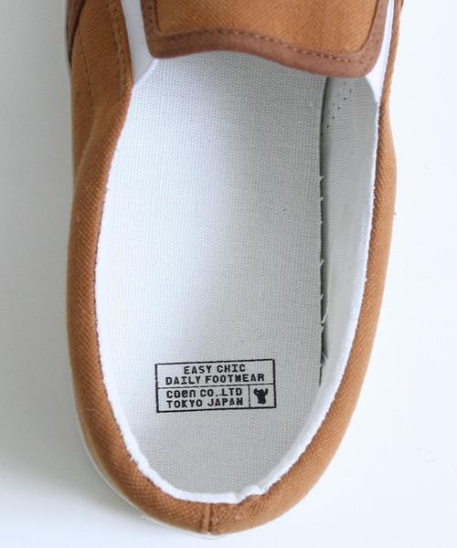 coen(コーエン)の「キャンバススリッポン(スリッポン・メンズ・ホワイト/ネイビー/マスタード・MEDIUM/SMALL/LARGE)」の9枚目の写真