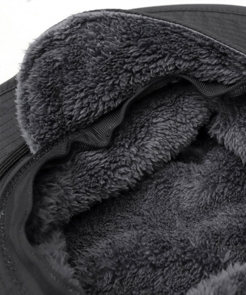 KRIFF MAYER（クリフメイヤー）の「タフタナイロン 裏ボア イヤーフラップ付き アドベンチャーハット（ハット・メンズ・ブラック・FREE）」の7枚目の写真