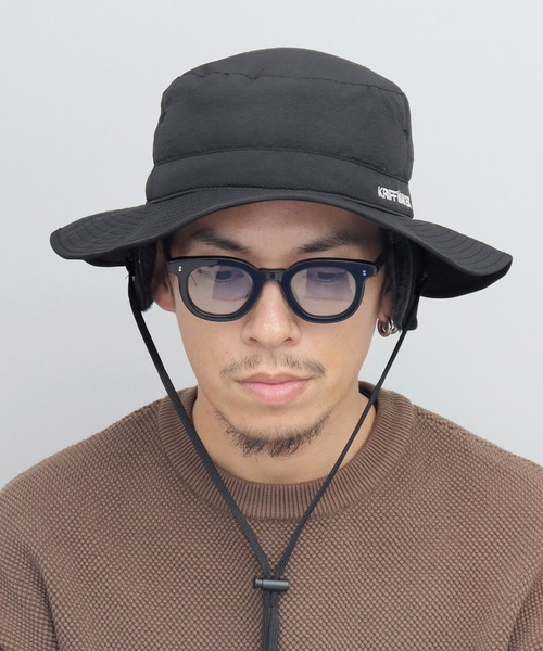 KRIFF MAYER（クリフメイヤー）の「タフタナイロン 裏ボア イヤーフラップ付き アドベンチャーハット（ハット・メンズ・ブラック・FREE）」の17枚目の写真