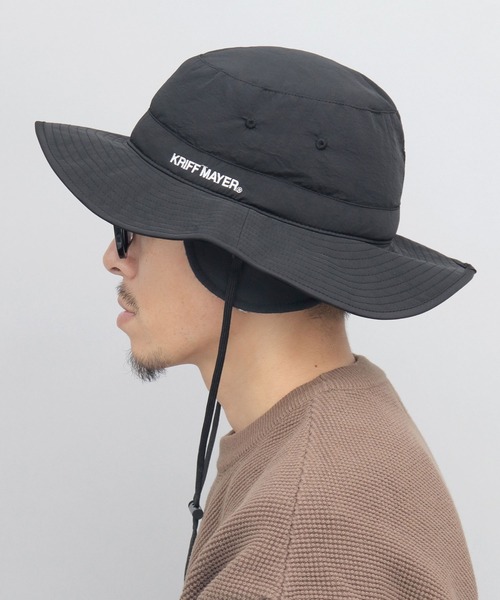 KRIFF MAYER（クリフメイヤー）の「タフタナイロン 裏ボア イヤーフラップ付き アドベンチャーハット（ハット・メンズ・ブラック・FREE）」の18枚目の写真