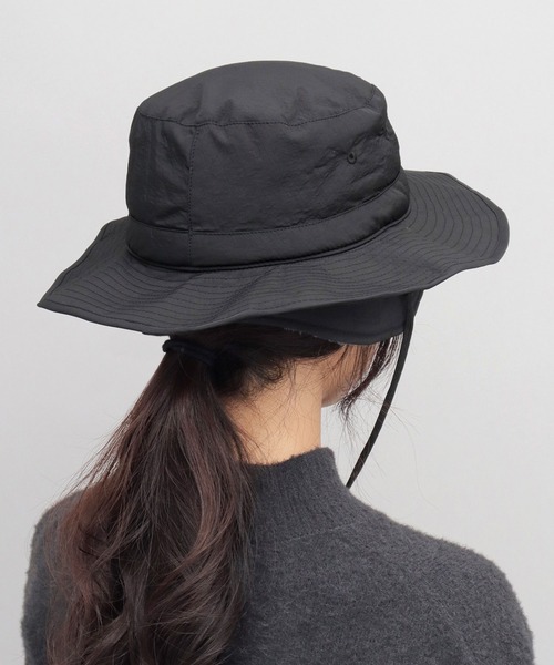 KRIFF MAYER（クリフメイヤー）の「タフタナイロン 裏ボア イヤーフラップ付き アドベンチャーハット（ハット・メンズ・ブラック・FREE）」の22枚目の写真
