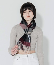 cumaco（クマコ）の「【cumaco】カシミヤ ウール マフラー 無地/チェック レディース 女性 カシミヤ混 カシミア カシミヤマフラー カシミアマフラー 単色 チェック柄 ブランド（マフラー）」