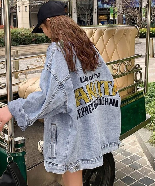 Miniministore(ミニミニストア)の「デニムジャケット レディース バックロゴ(デニムジャケット・レディース・サックスブルー・M/L/XL)」の6枚目の写真