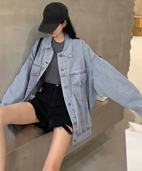 Miniministore(ミニミニストア)の「デニムジャケット レディース バックロゴ(デニムジャケット・レディース・サックスブルー・M/L/XL)」の7枚目の写真