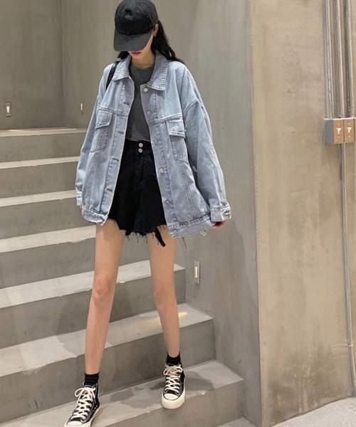 Miniministore(ミニミニストア)の「デニムジャケット レディース バックロゴ(デニムジャケット・レディース・サックスブルー・M/L/XL)」の8枚目の写真