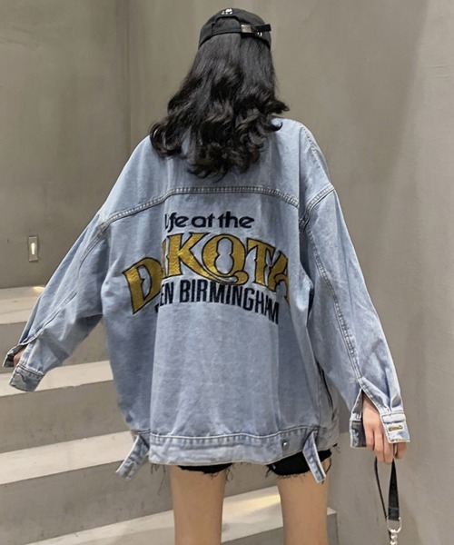Miniministore(ミニミニストア)の「デニムジャケット レディース バックロゴ(デニムジャケット・レディース・サックスブルー・M/L/XL)」の9枚目の写真
