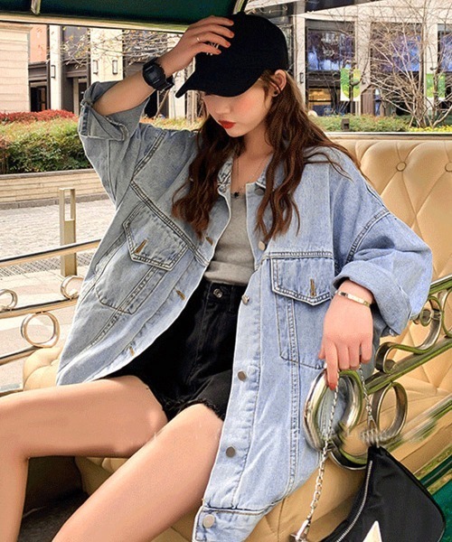 Miniministore(ミニミニストア)の「デニムジャケット レディース バックロゴ(デニムジャケット・レディース・サックスブルー・M/L/XL)」の11枚目の写真
