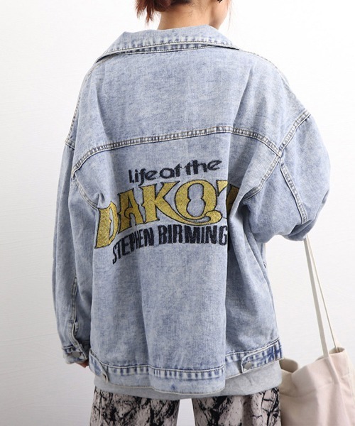 Miniministore(ミニミニストア)の「デニムジャケット レディース バックロゴ(デニムジャケット・レディース・サックスブルー・M/L/XL)」の14枚目の写真