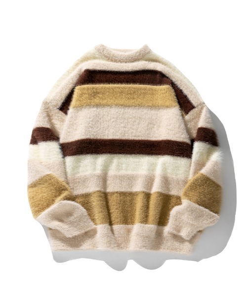 aimoha(アイモハ)の「aimoha outdoor コントラストボーダーファーセーター(ニット/セーター・レディース・チョコ/ベージュ・LARGE/MEDIUM/X-LARGE)」の20枚目の写真